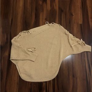 Cream Guess cross tie sweater